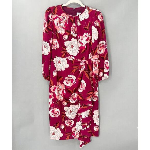Eliza J Midi Dress Womens 4 Floral Elegant Wedding Cottagecore Romantic Feminine - Picture 1 of 11
